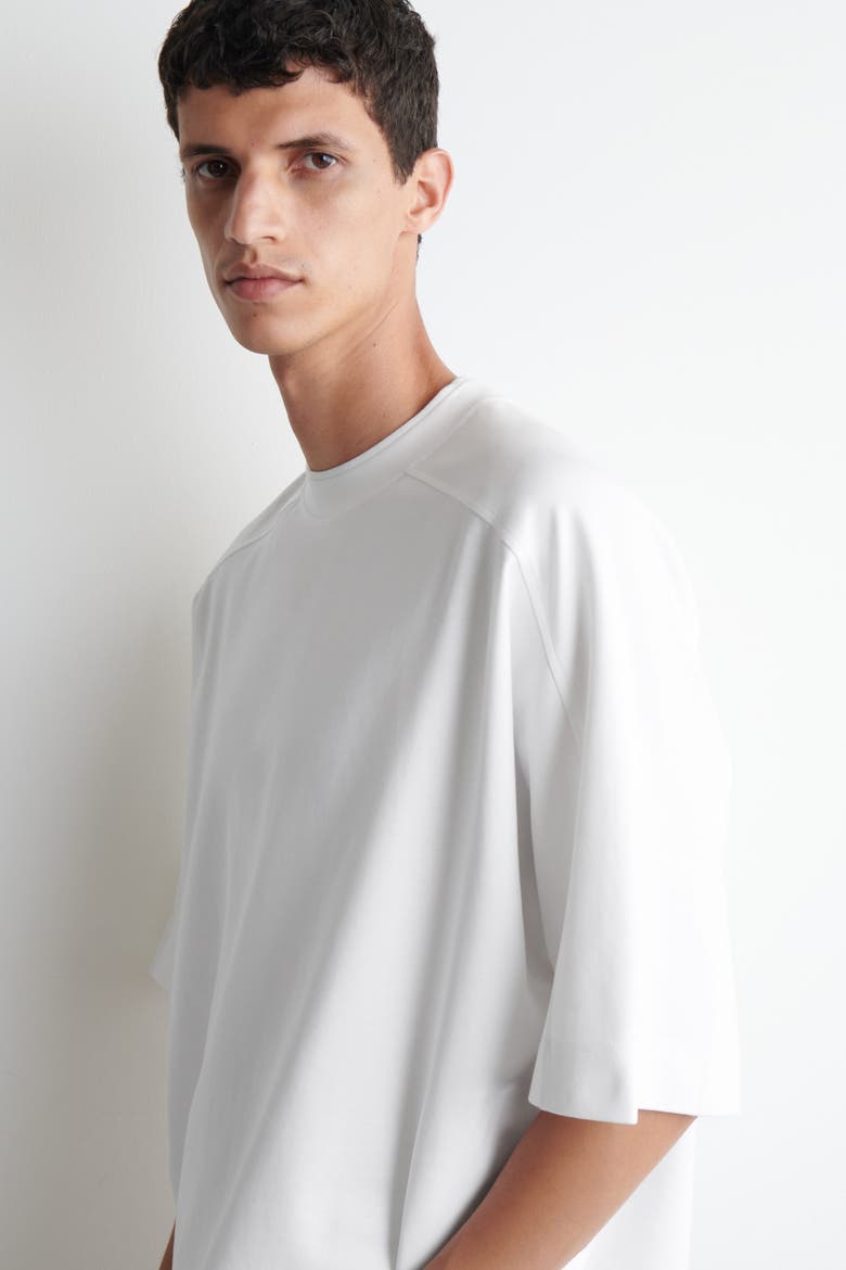 Oversized Interlock Cotton T-shirt, Alternate, color, WHITE