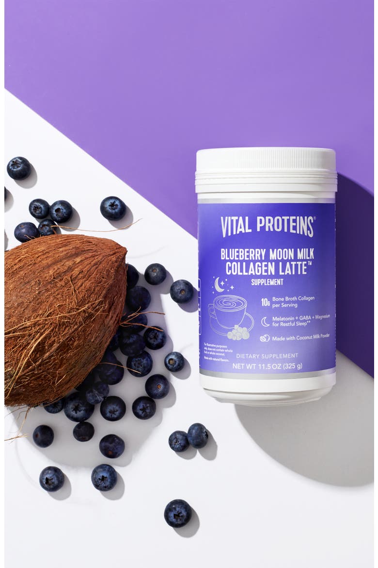 Blueberry Moon Milk Collagen Latte, Alternate, color, NO COLOR