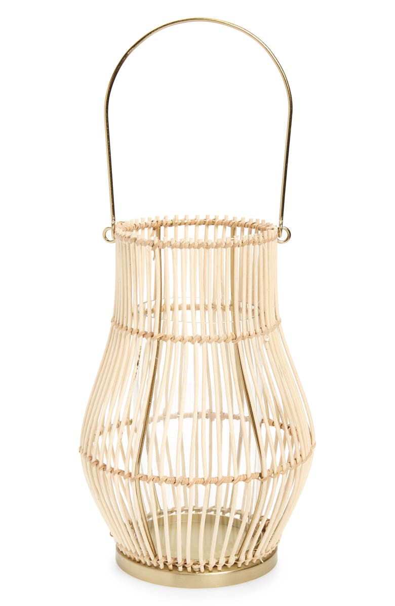 Anthropologie Home Jolie Bamboo Lantern, Main, color,