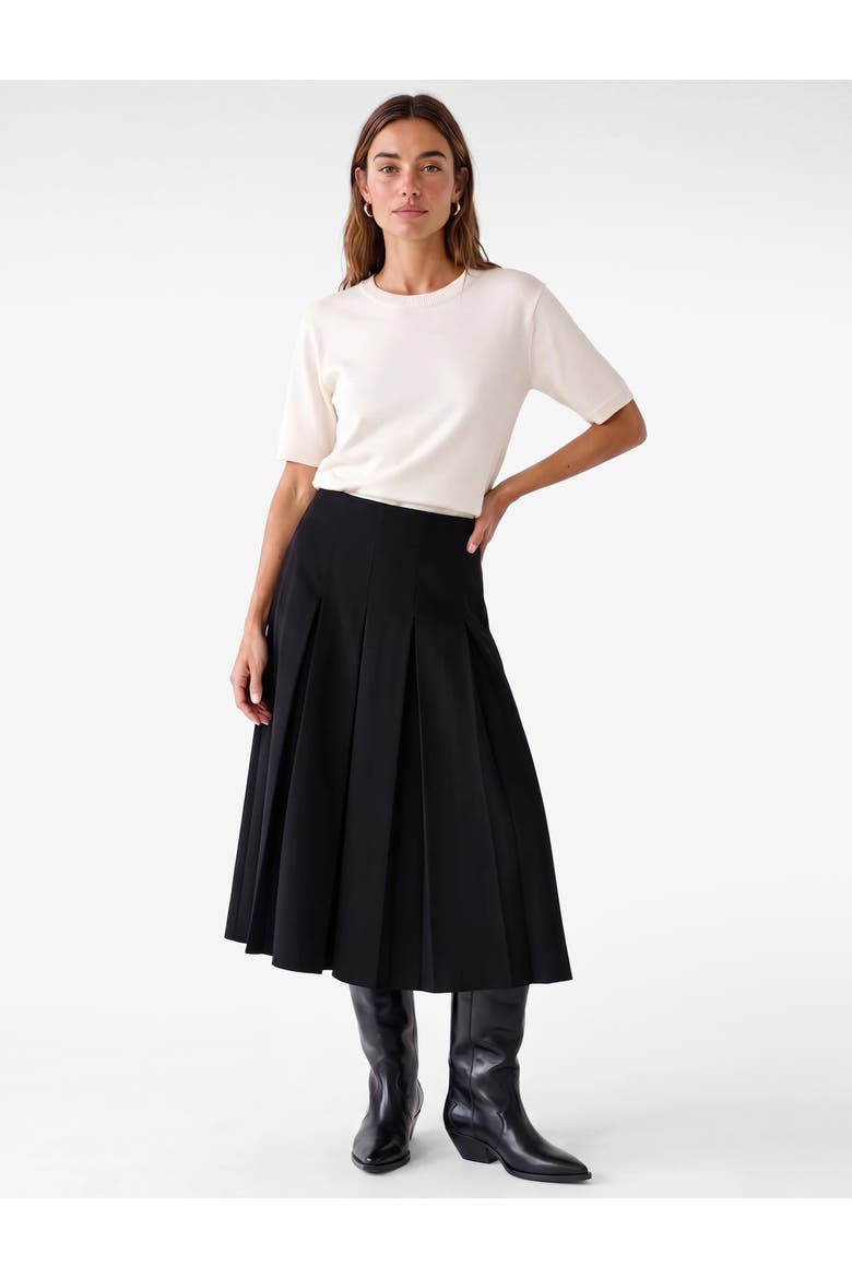 Short Sleeve Knit T-Shirt, Main, color, ECRU