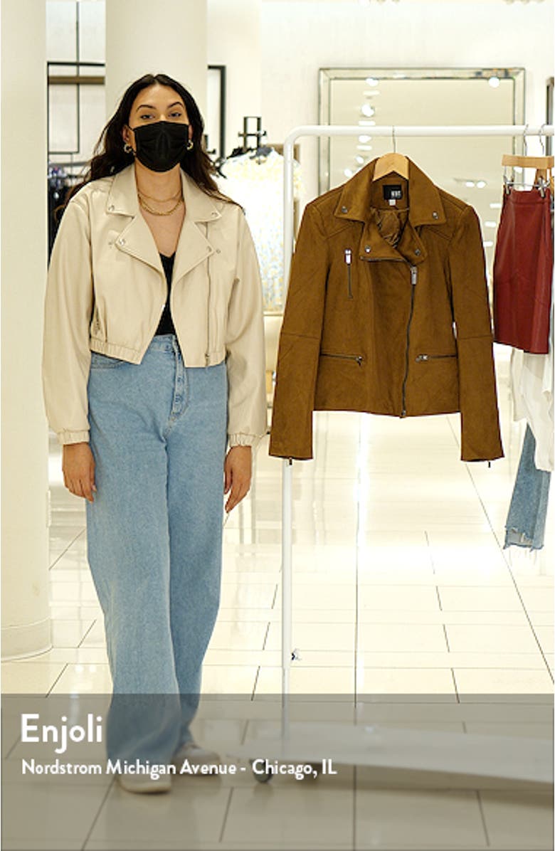 Quinn Faux Suede Moto Jacket, sales video thumbnail