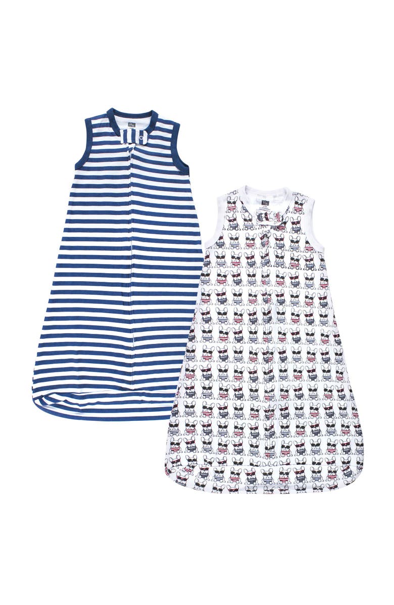 Hudson Baby Interlock Cotton Sleeveless Sleeping Bag, Main, color, French Dog
