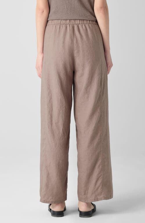 EILEEN FISHER EILEEN FISHER WIDE LEG ORGANIC LINEN ANKLE PANTS