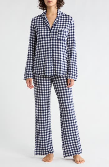 Nordstrom Rack Tranquility Long Sleeve Shirt & Pants Pajamas In Blue