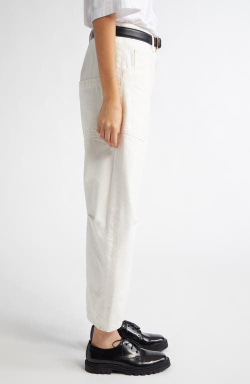 Nili Lotan Shon Barrel Jeans In Cream In Cream