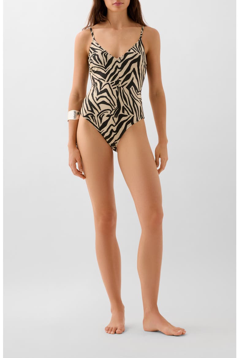 Zebra Swimsuit, Alternate, color, Animalprint