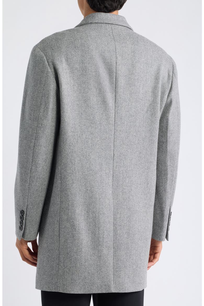 Sherwood Wool & Cashmere Overcoat, Alternate, color, GREY HERRINGBONE