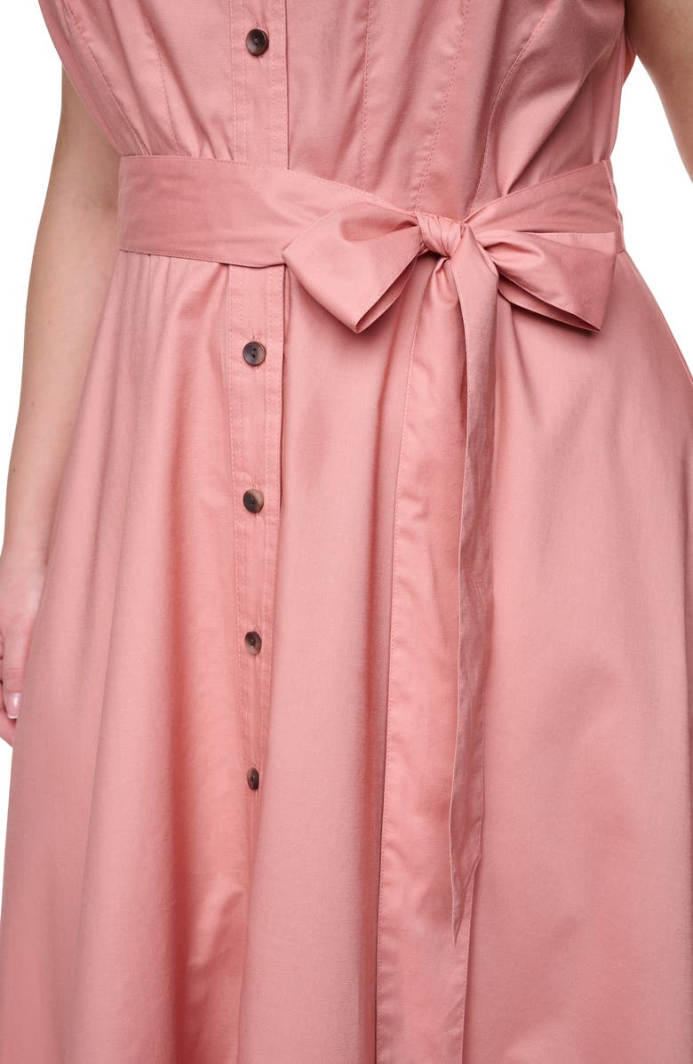 Calvin Klein Cap Sleeve Shirtdress, Alternate, color, Desert Rose