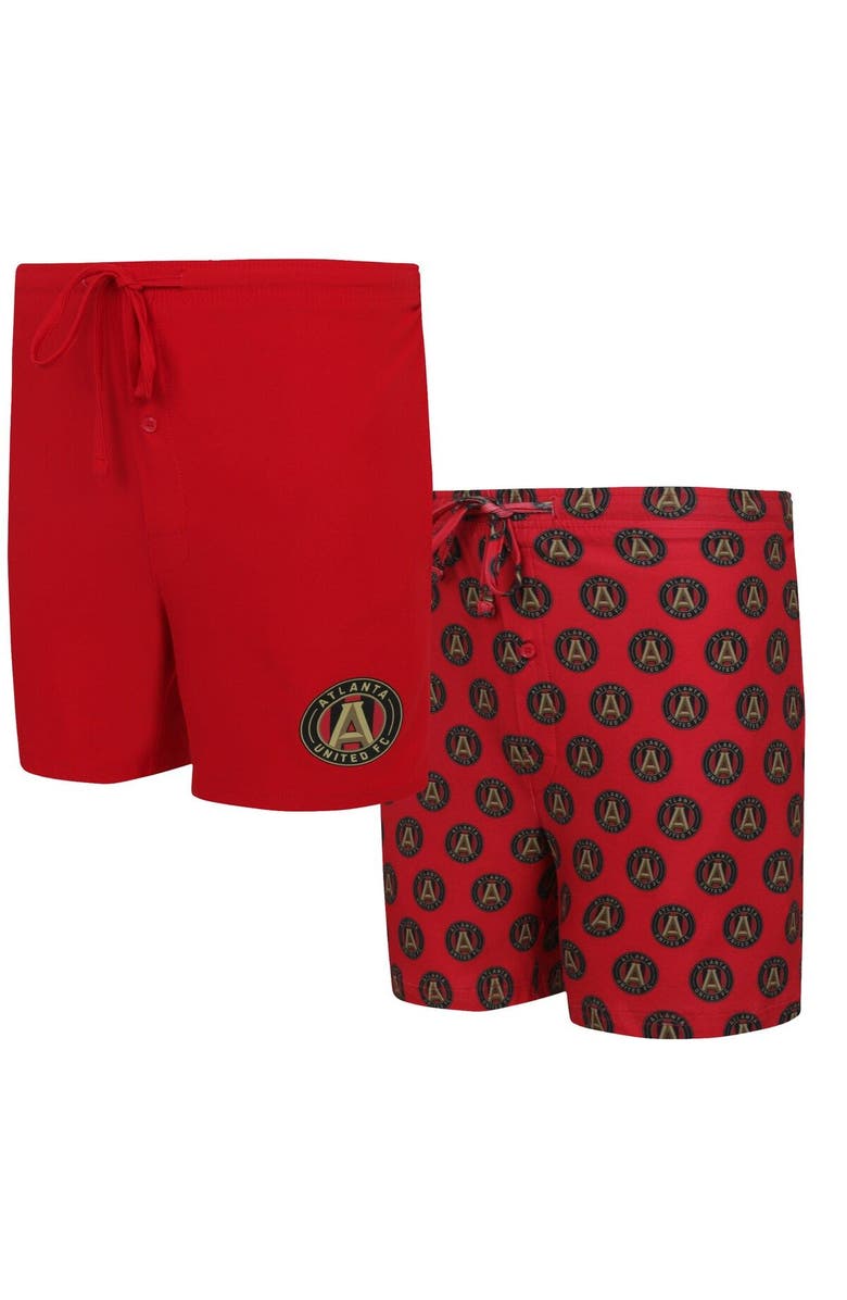 CONCEPTS SPORT Men's Concepts Sport Red Atlanta United FC Gauge Two-Pack Shorts Set, Main, color, Red