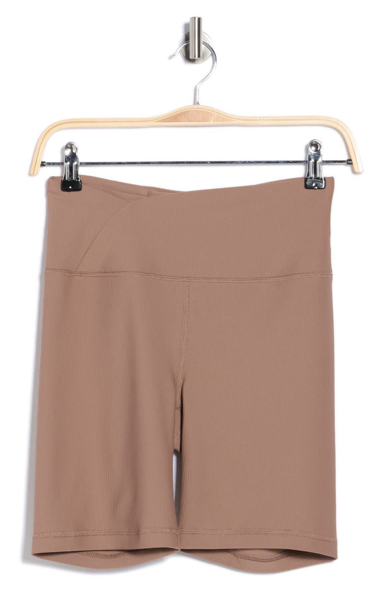 YOGALICIOUS WonderLink Nola Rib Bike Shorts, Alternate, color, Tiramisu