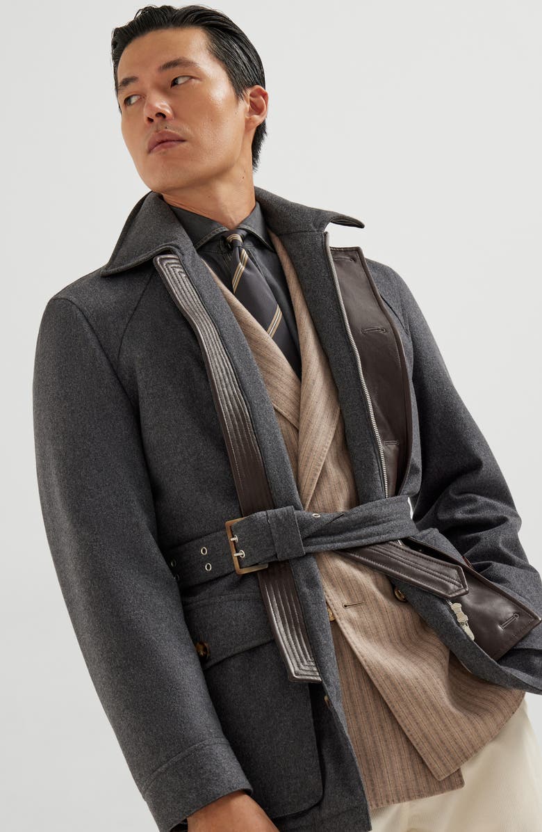 Brunello Cucinelli Safari jacket with padding, Alternate, color, Anthracite