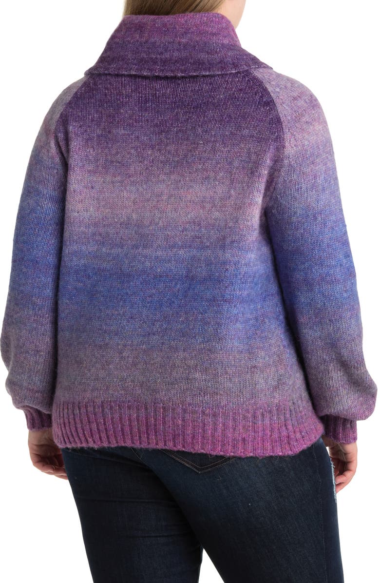 Single Thread Cowl Neck Ombré Sweater, Alternate, color,