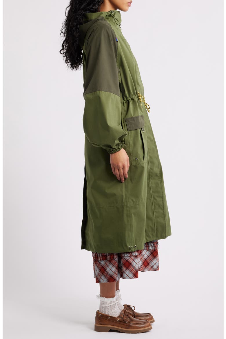 Logan Hooded Raincoat, Alternate, color, FORREST