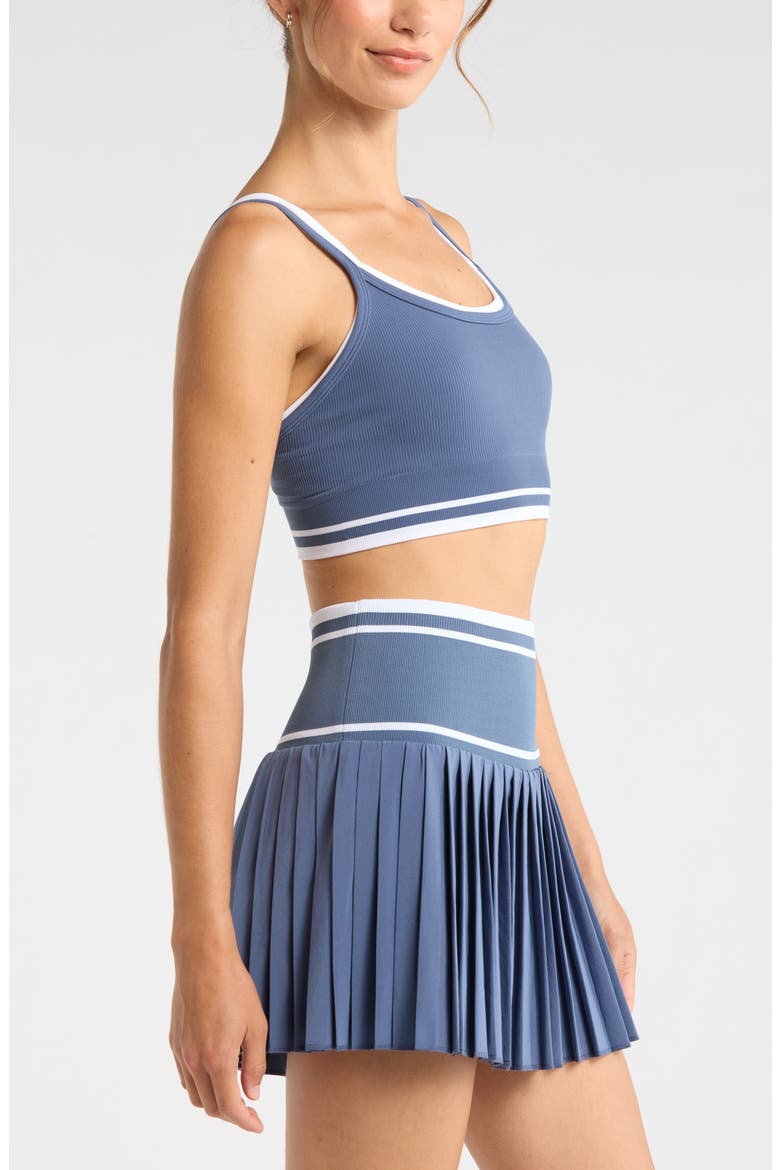Double Layer Seamless Sports Bra, Alternate, color, BLUE VINTAGE