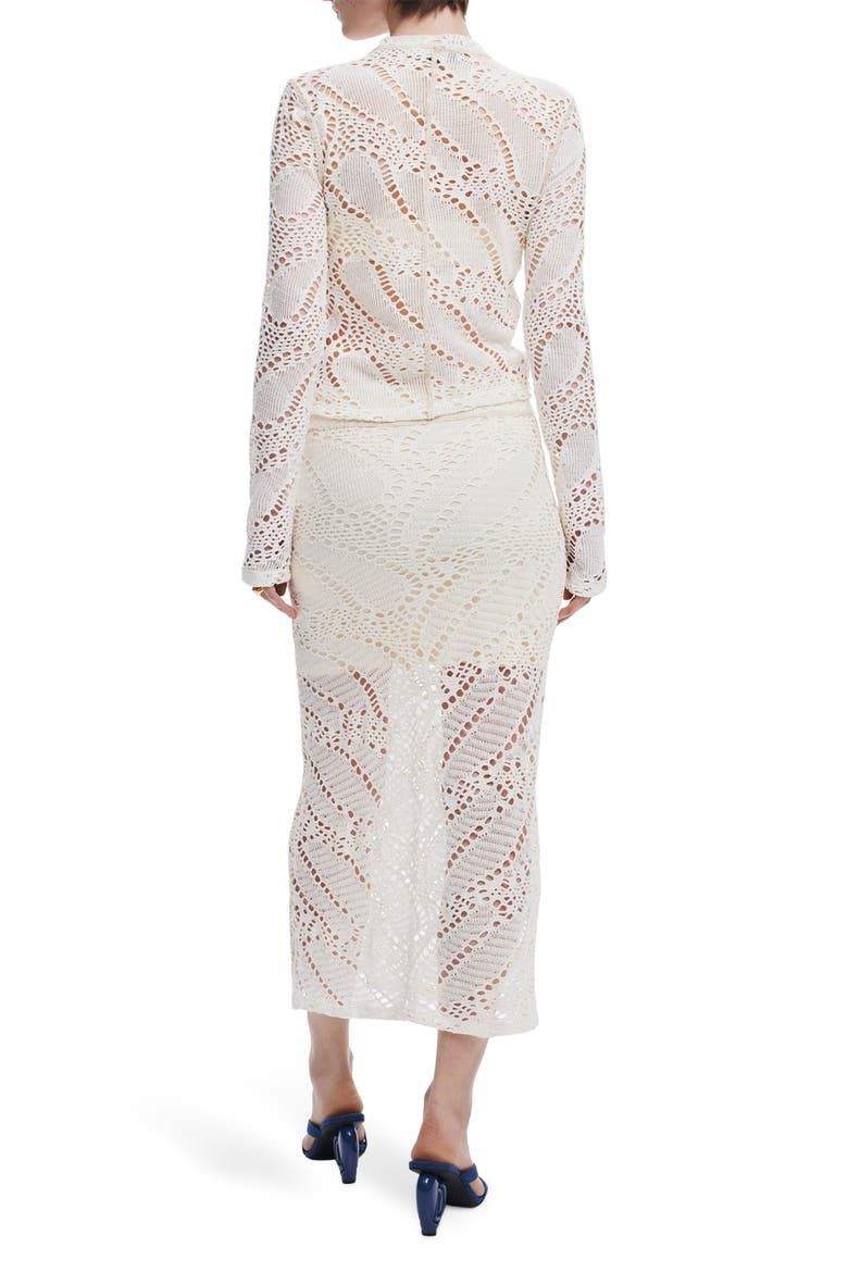 Open Stitch Knit Skirt, Alternate, color, LIGHT BEIGE