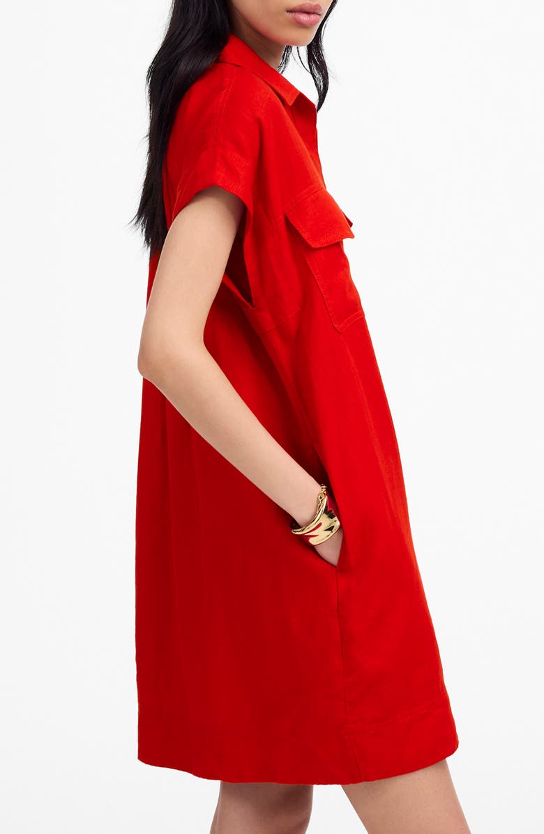 Madewell Linen Utility Shirtdress, Alternate, color,