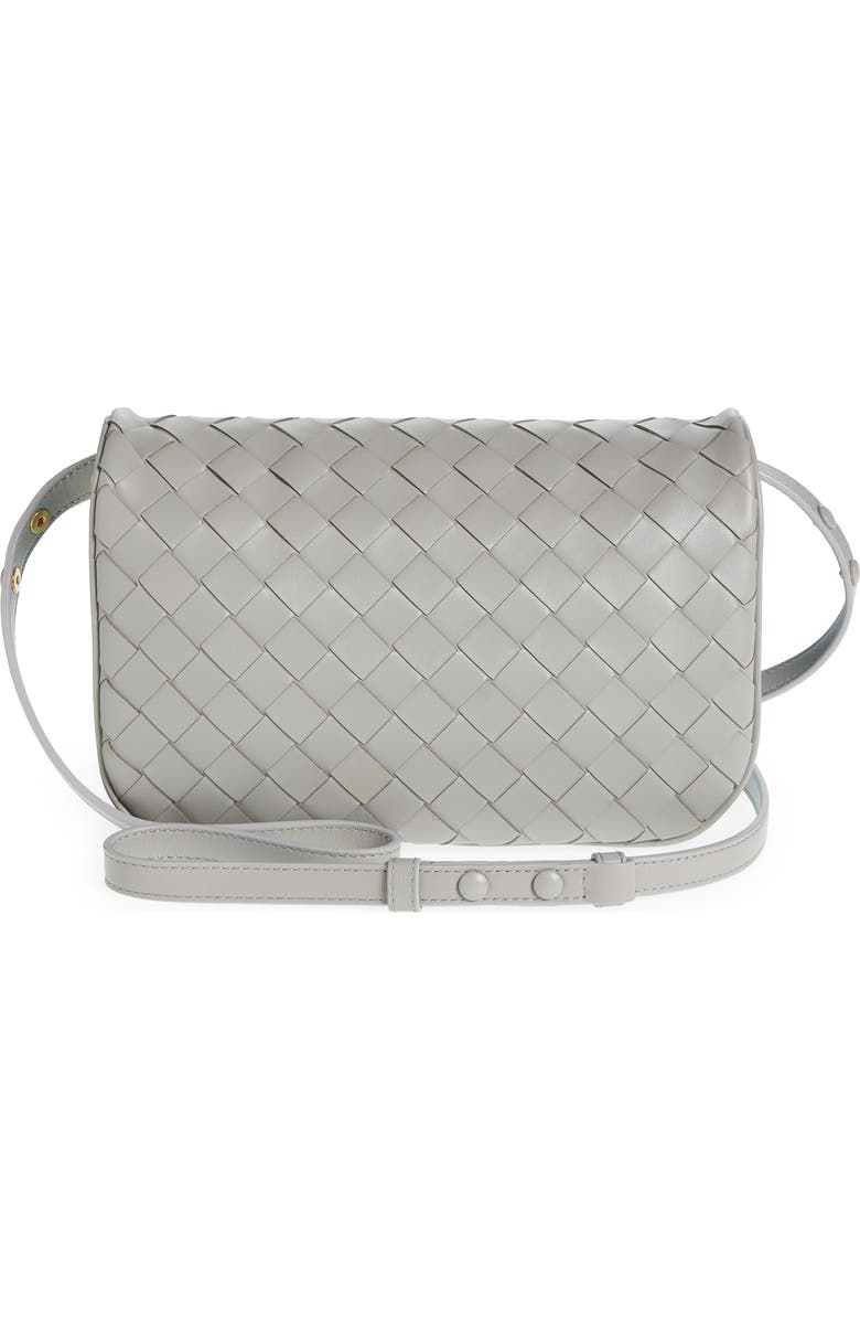 Bottega Veneta Intrecciato Leather Shoulder Bag, Alternate, color, 1597 Sterling