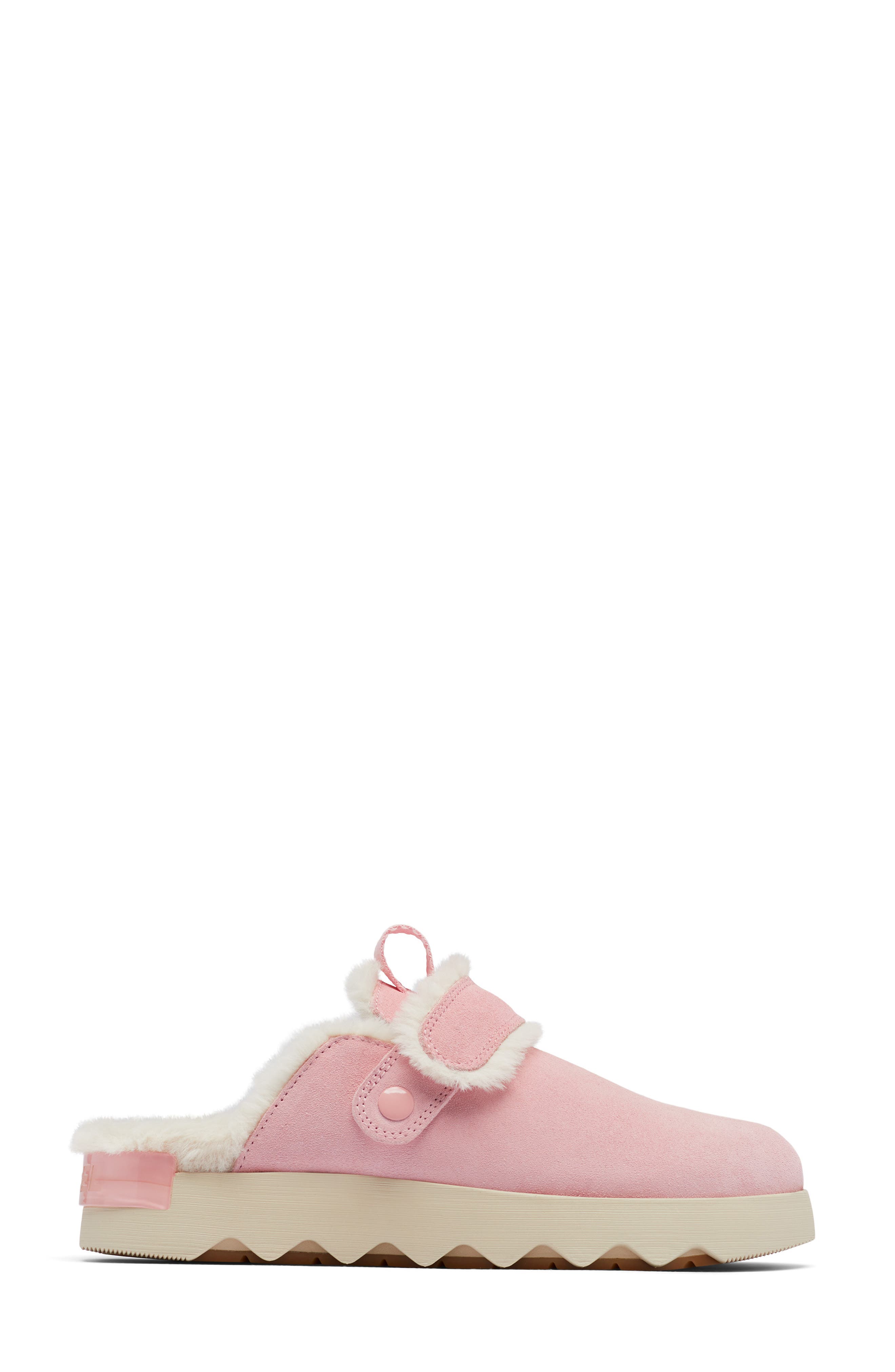 Viibe Faux Fur Clog, Alternate, color, VINTAGE PINK/ NATURAL