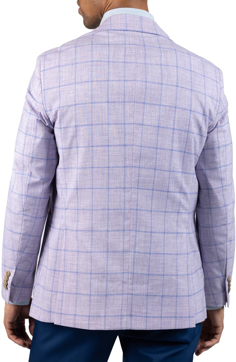 TailorByrd Mélange Yarn Dyed Windowpane Sport Coat, Alternate, color, Lilac