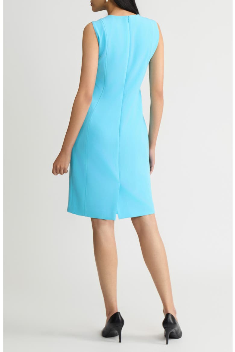 Princess Seam Sheath Dress, Alternate, color, AQUA OASIS