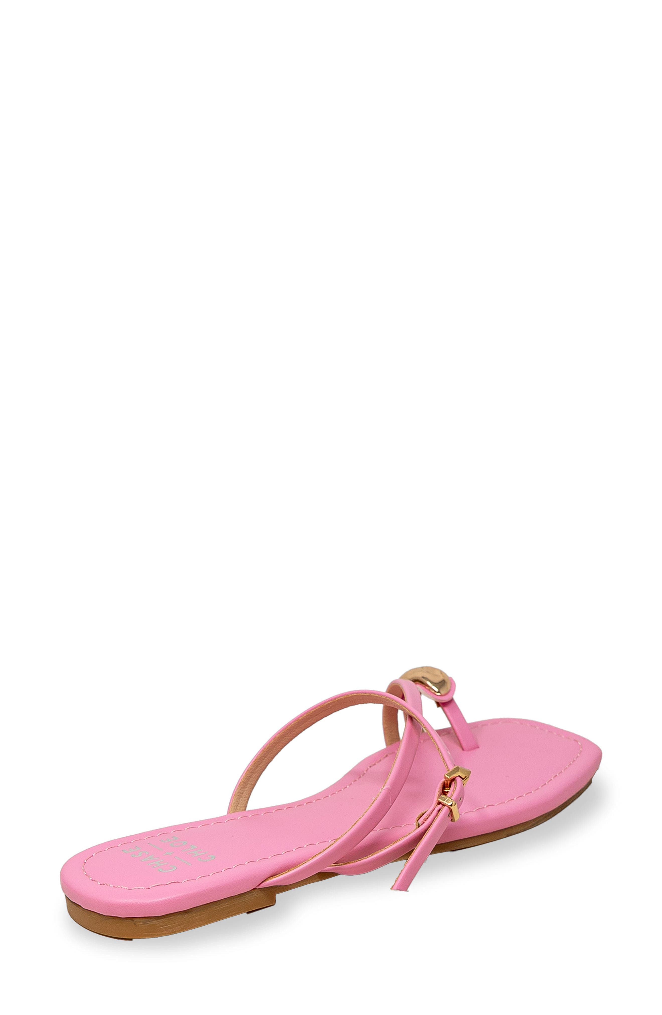 Toe Loop Sandal, Alternate, color, PINK PU