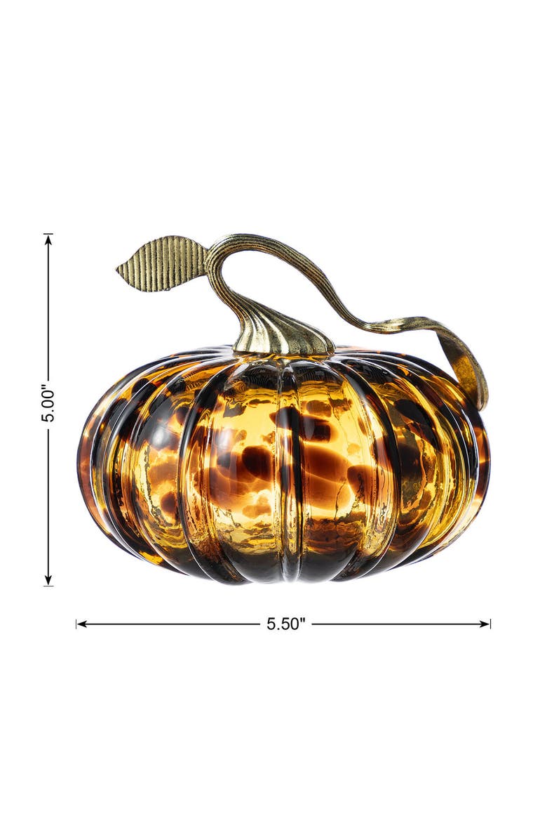 Glitzhome Fall Multi-Style Small Glass Pumpkins, Alternate, color, 