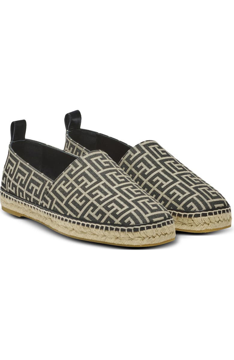 Balmain Monogram Jacquard Espadrille, Main, color,