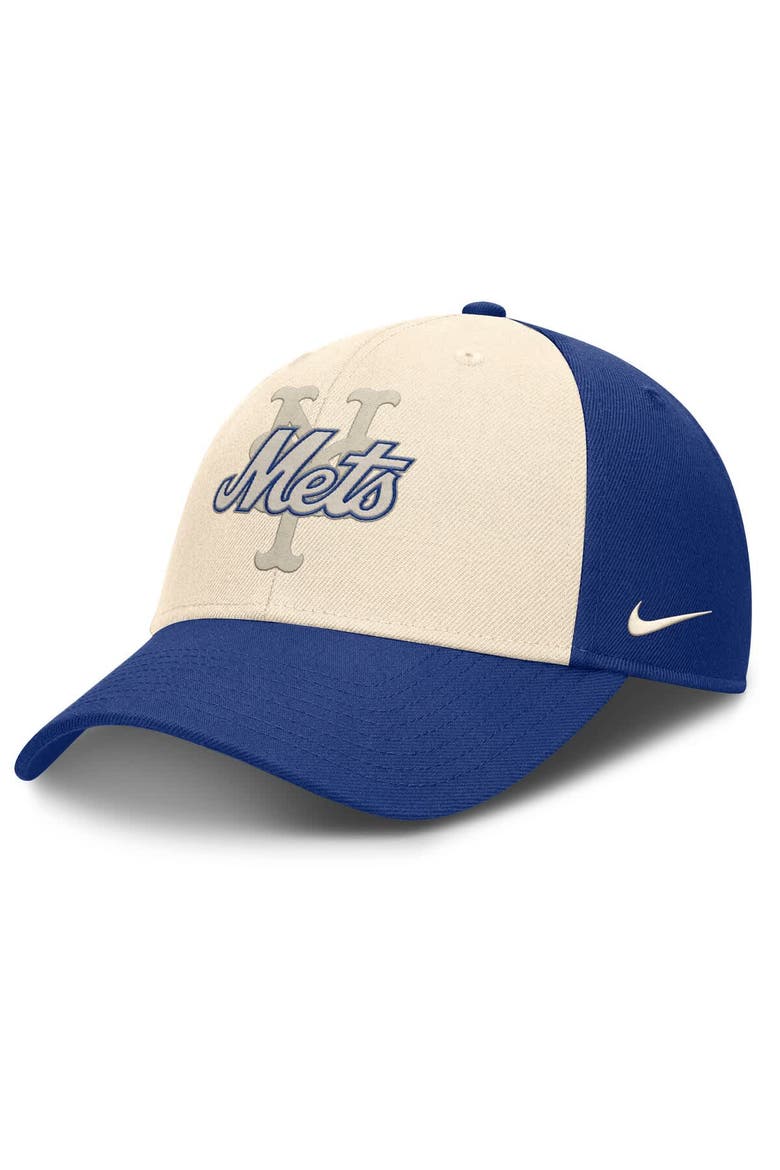 Men's Nike Royal/Natural New York Mets Statement Club Performance Adjustable Hat, Alternate, color, Royal