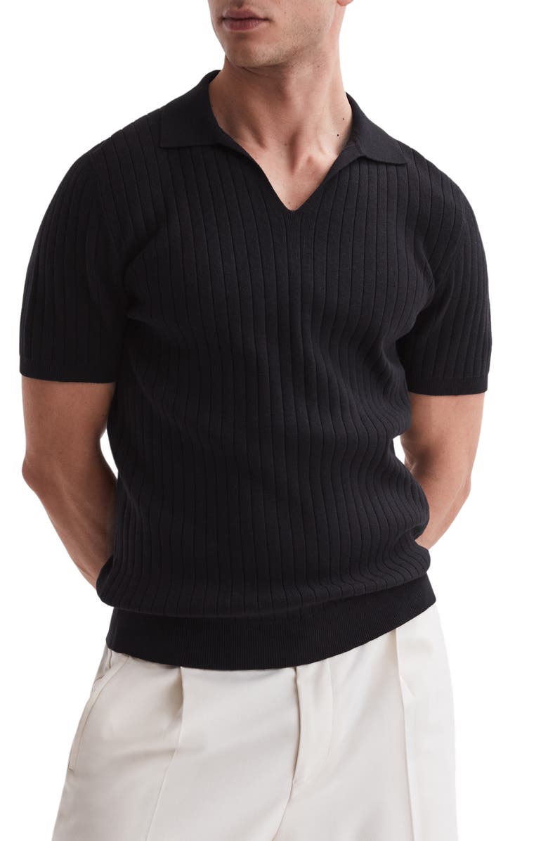 Reiss Felix Rib Sweater Polo, Main, color, 