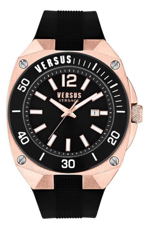 Versus Reaction Silicone Strap Watch, 48mm