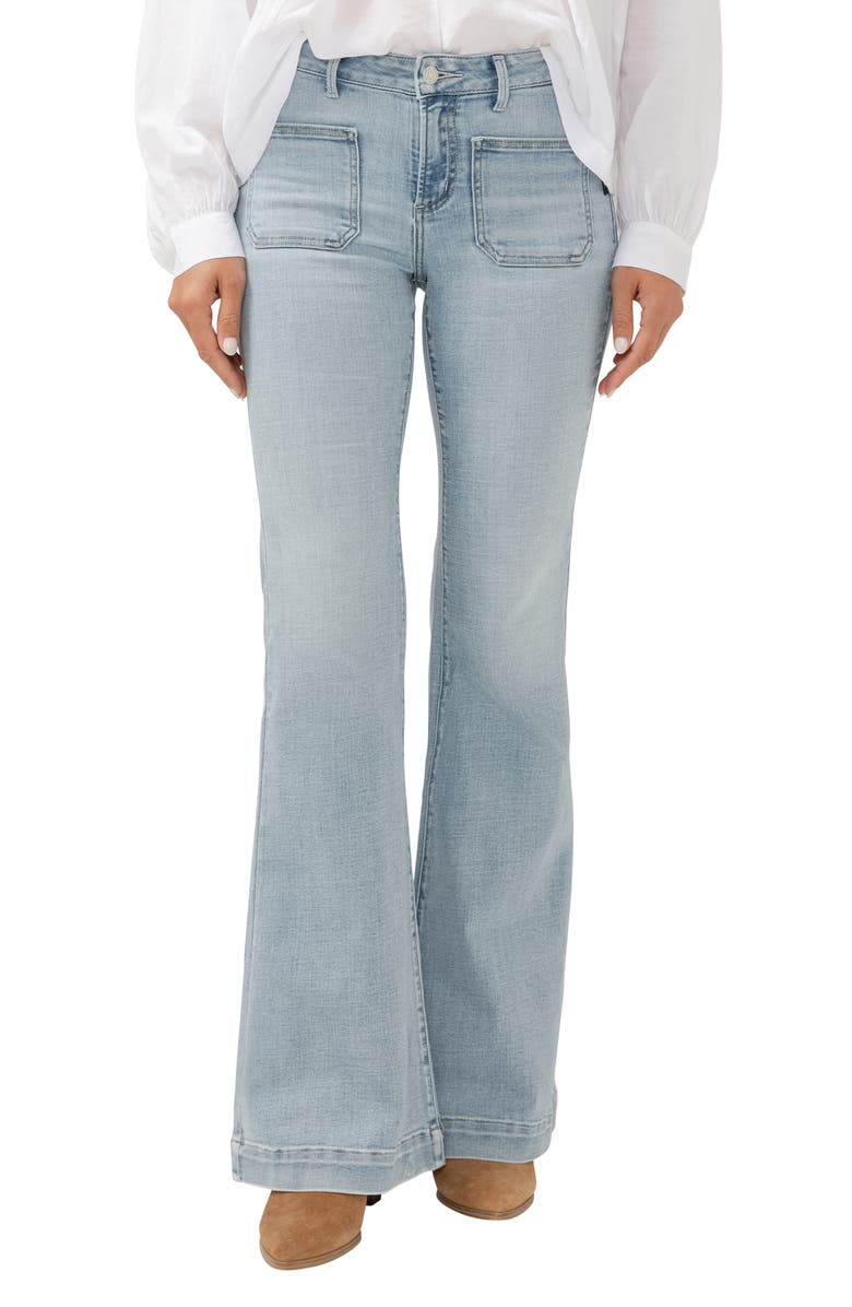 Silver Jeans Co. Suki Curvy Mid Rise Flare Jeans, Main, color, 