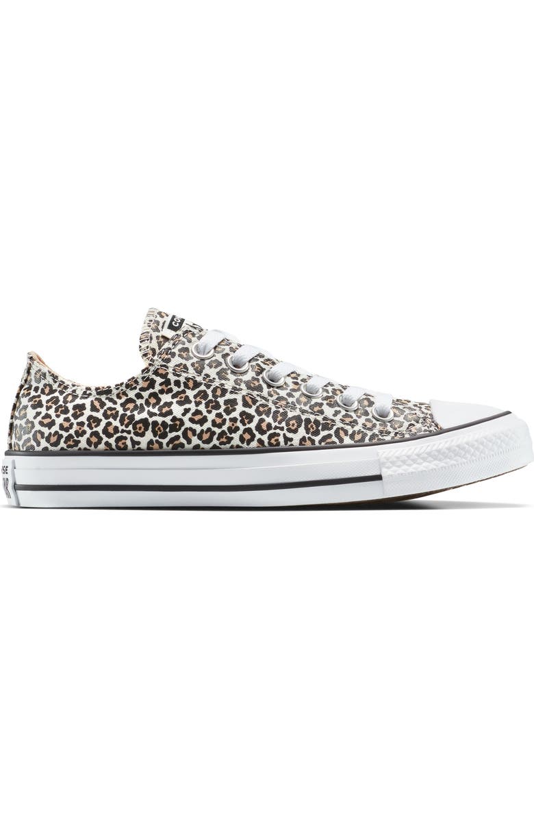Converse Gender Inclusive Chuck Taylor All Star Leopard Spot Canvas Low Top Sneaker, Alternate, color, Black/ Coastal Dune/ Egret