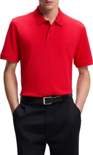 BOSS Pallas Solid Cotton Piqué Polo