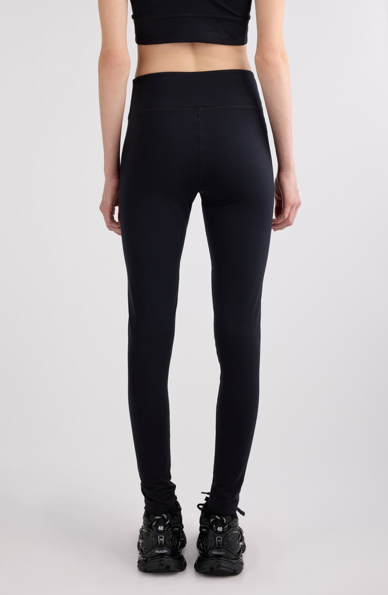 Balenciaga Logo Leggings, Alternate, color, 1081 Black/ Reflective