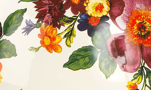 Mackenzie-childs Mackenzie Childs White Flower Market 3-quart Enameled Steel Teapot In Multi