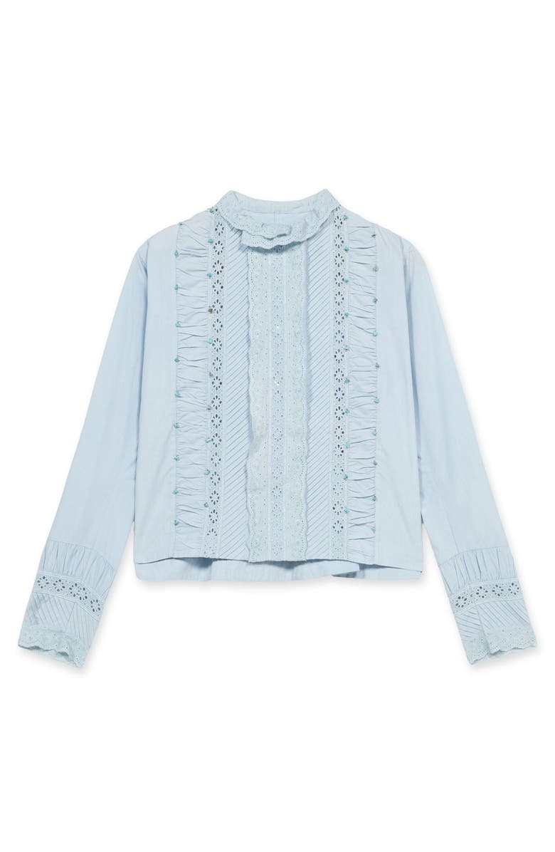 Fortela Woven High Neck Blouse, Main, color, Light Blue