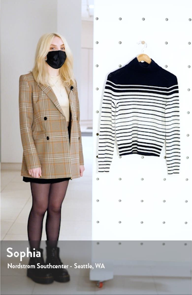Pierce Stripe Cashmere Turtleneck Sweater, sales video thumbnail