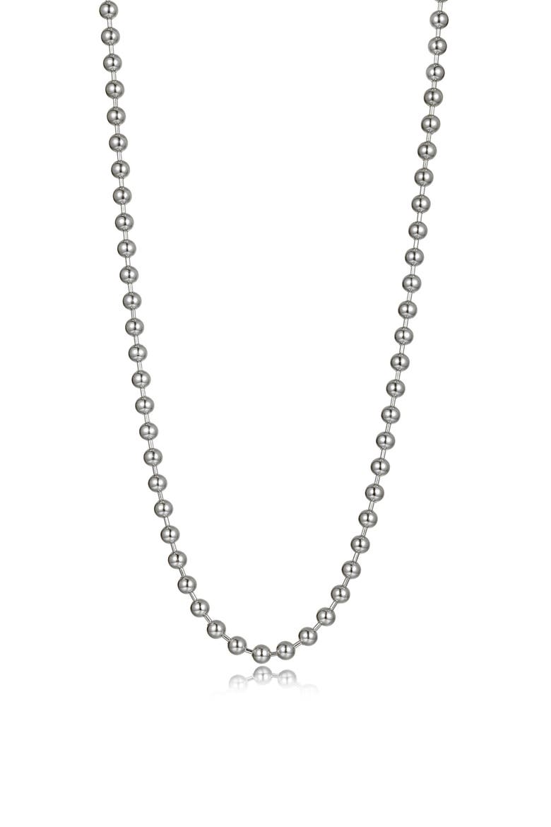 Small Mila Bead Chain Necklace, Main, color, SILVER
