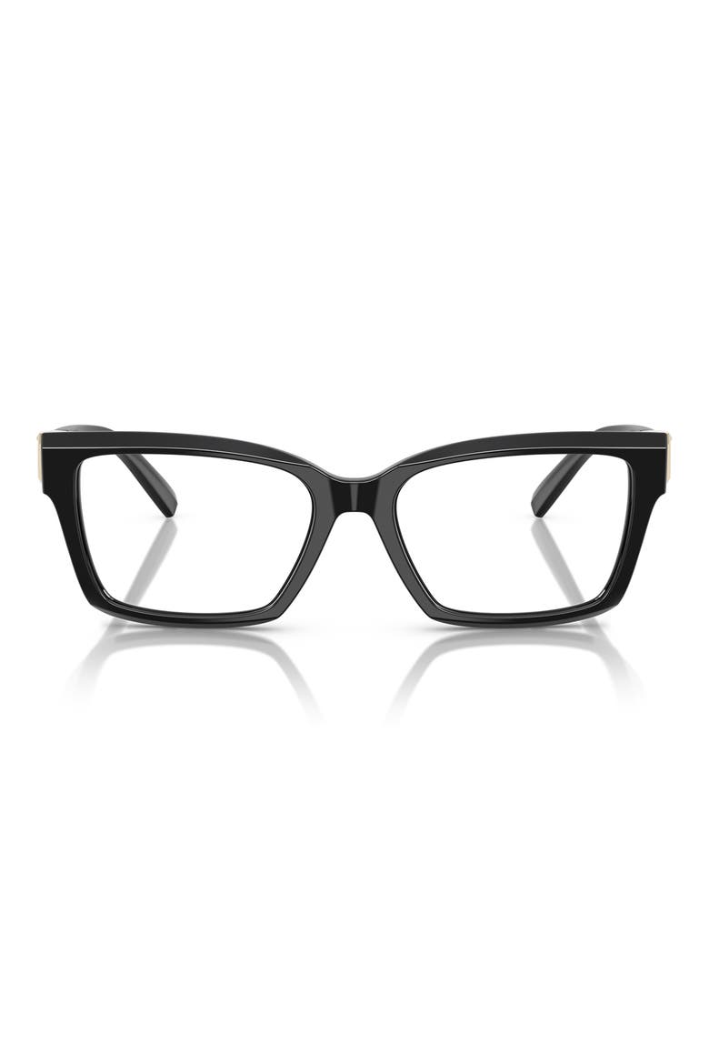 54mm Square Optical Glasses, Main, color, BLACK / DEMO LENS