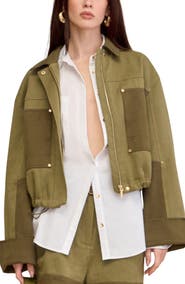 Cult Gaia Anders Colorblock Utility Jacket