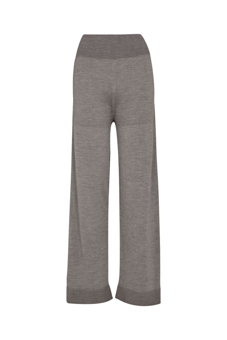 Wide Leg Merino Lounge Pants, Alternate, color, BISCUIT