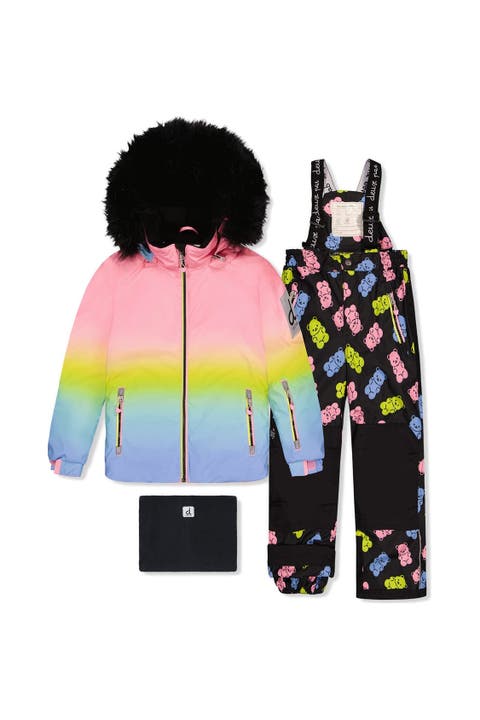 Play Gradient Jacket & Gummy Bear Pants Two Piece Snowsuit