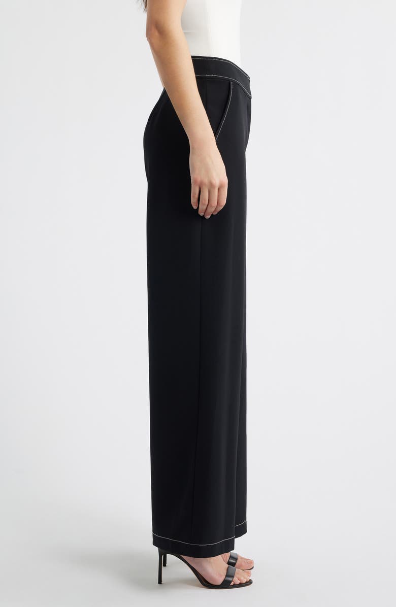 Tahari ASL Wide Leg Pants, Alternate, color, Black White