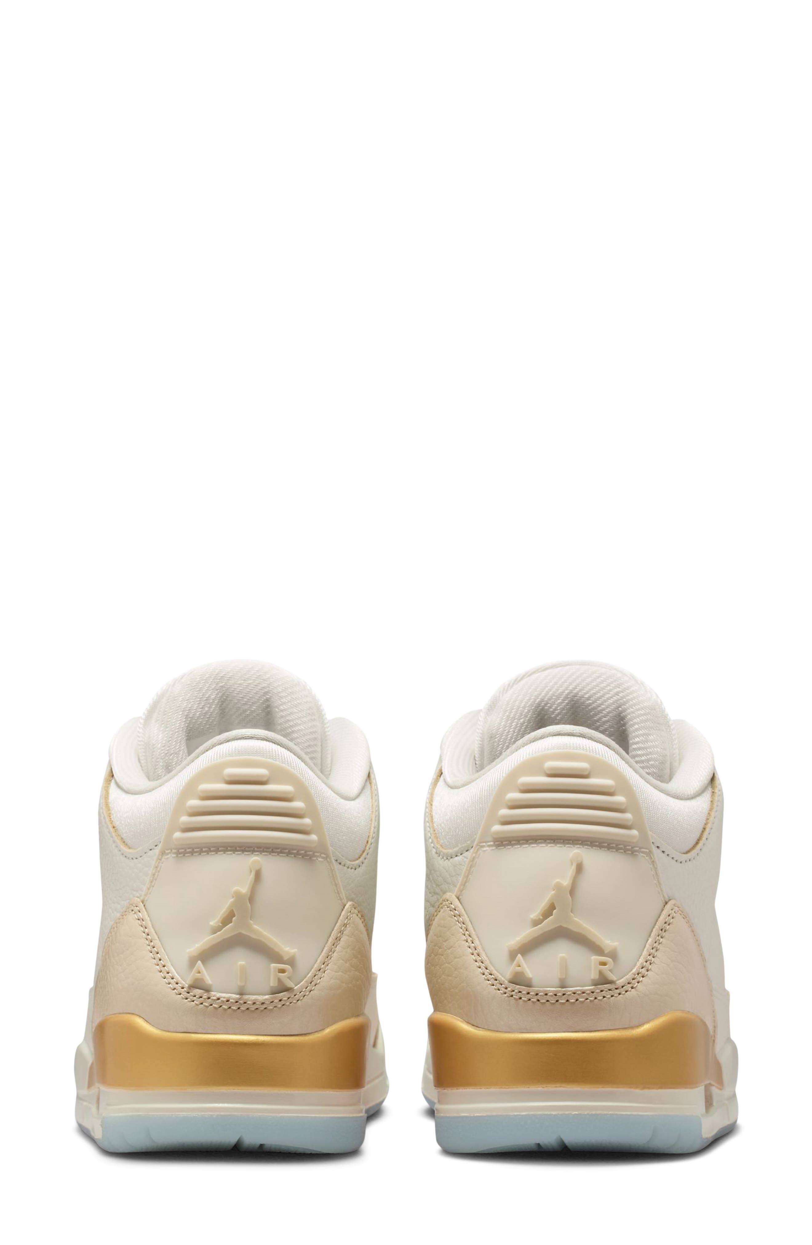 Jordan Air Jordan 3 Retro Basketball Sneaker, Alternate, color, Sail/ Team Gold/ Ivory/ Gold
