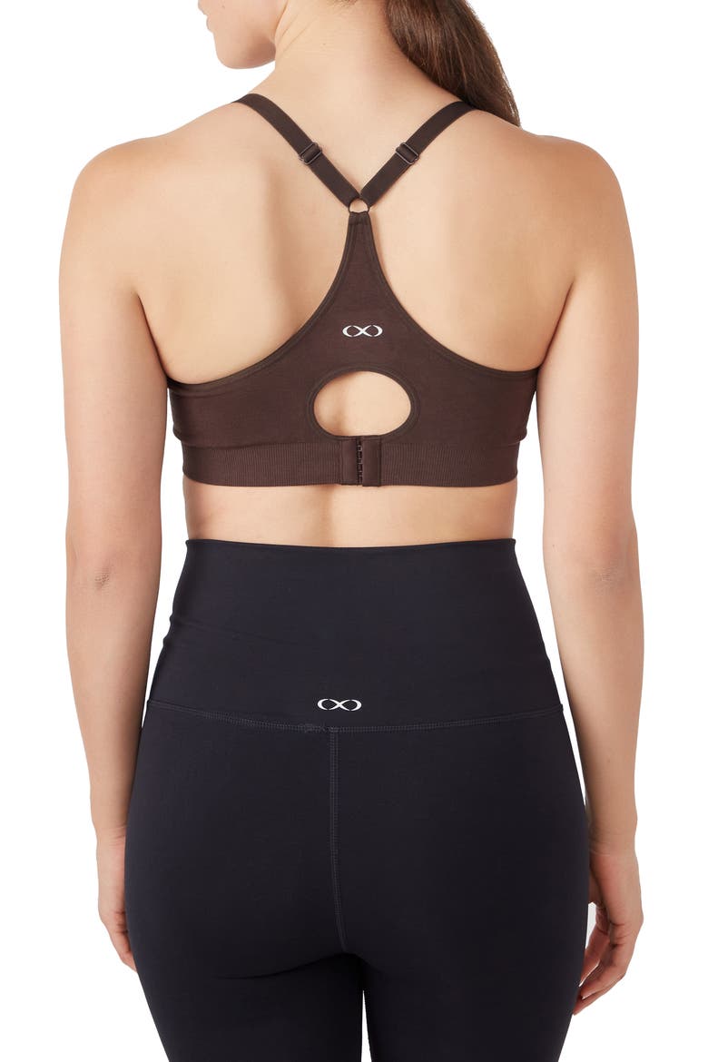 Seamless Yoga Nursing Bralette, Alternate, color, CHOCOLATE