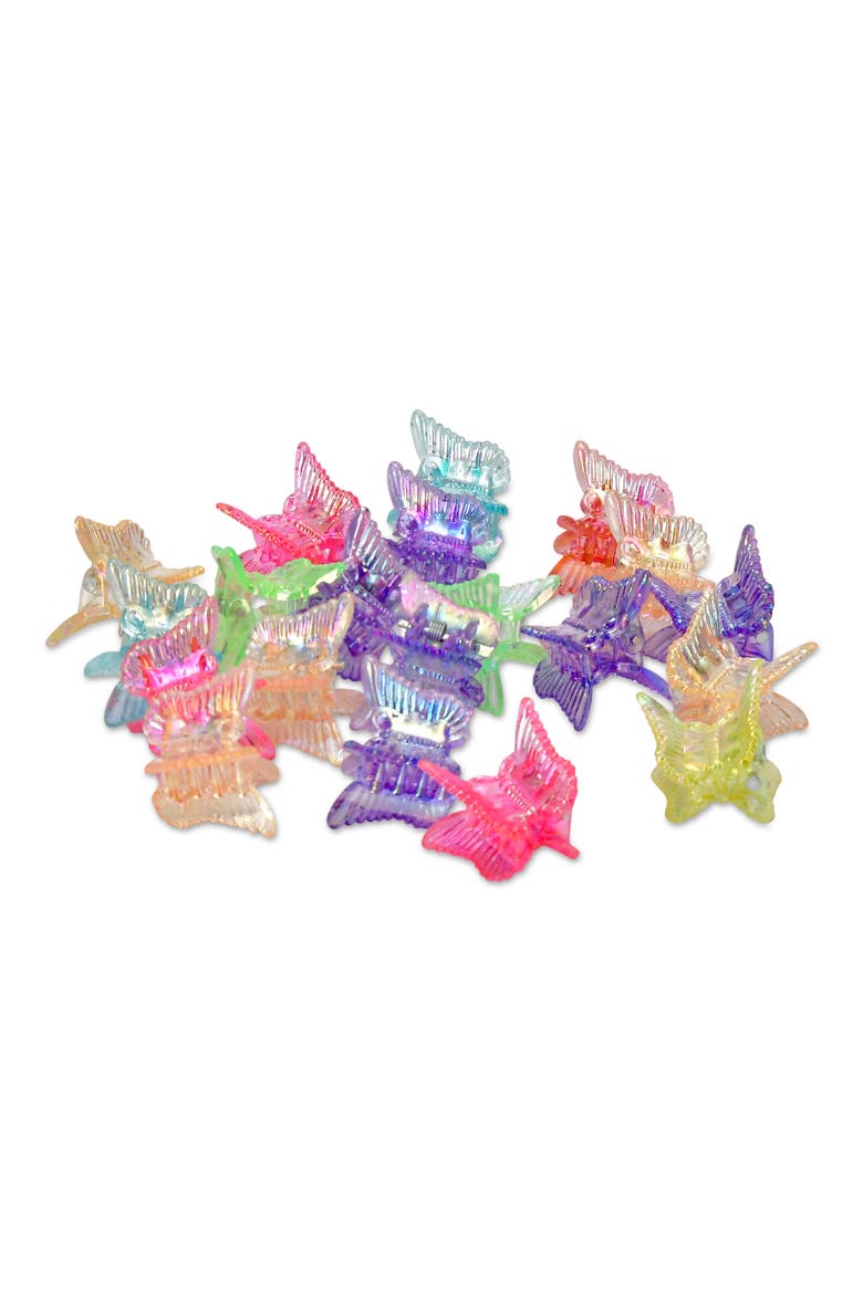 Kids' Mini Butterfly Hair Clip Pack, Alternate, color, MULTI