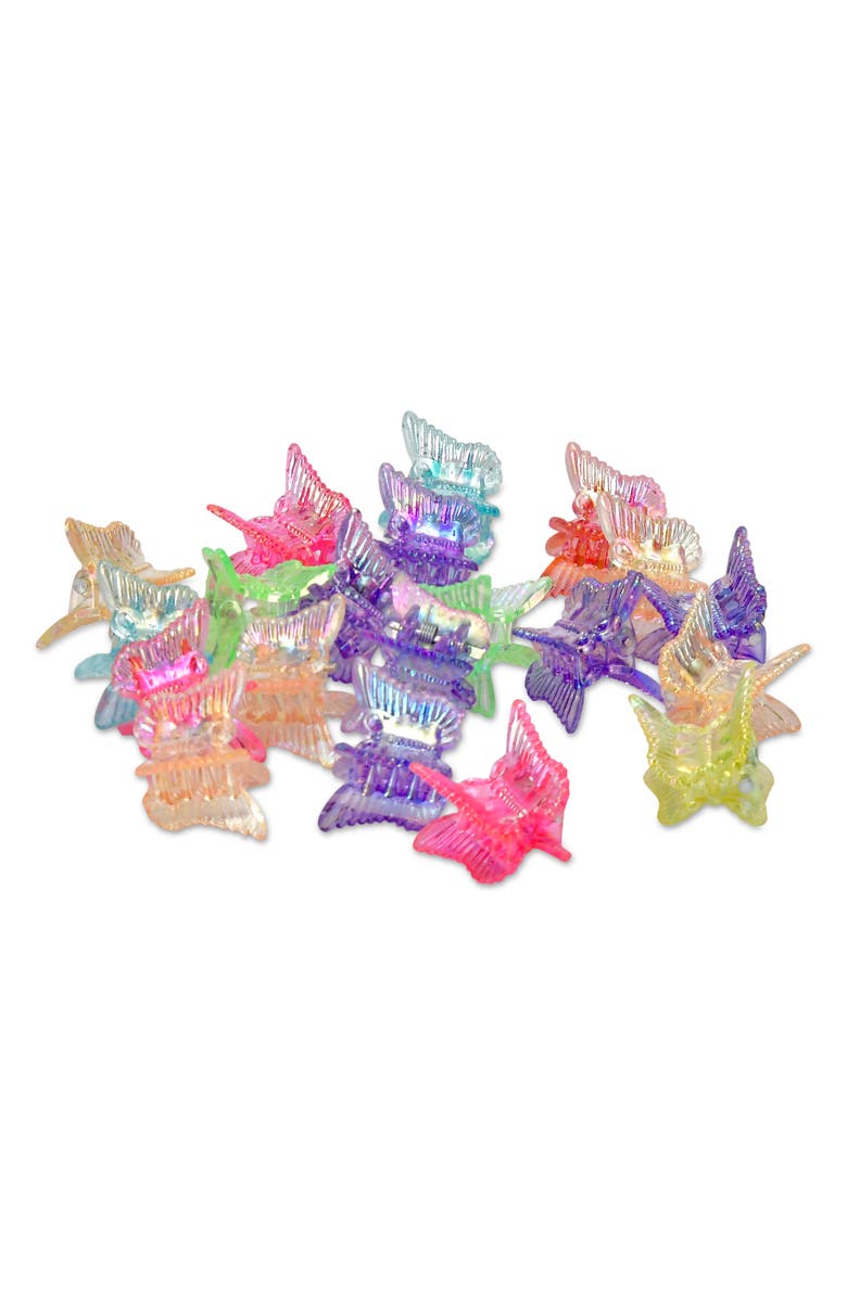 Iscream Kids' Mini Butterfly Hair Clip Pack, Alternate, color, Multi