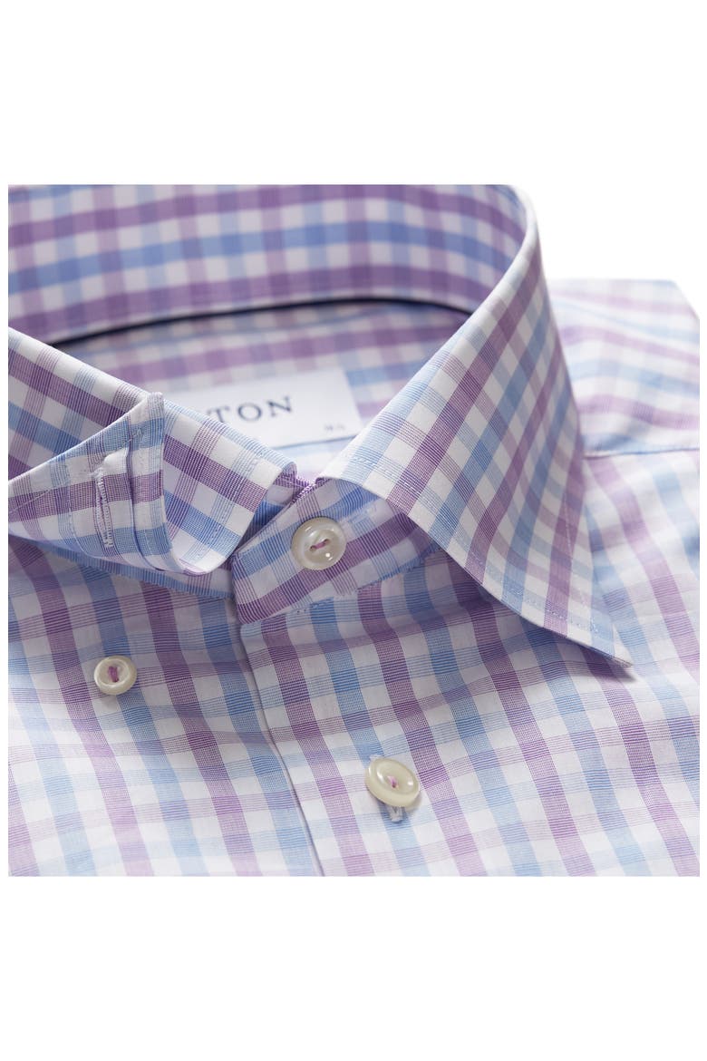 Slim Fit Check Dress Shirt, Alternate, color, BLUE/ PURPLE