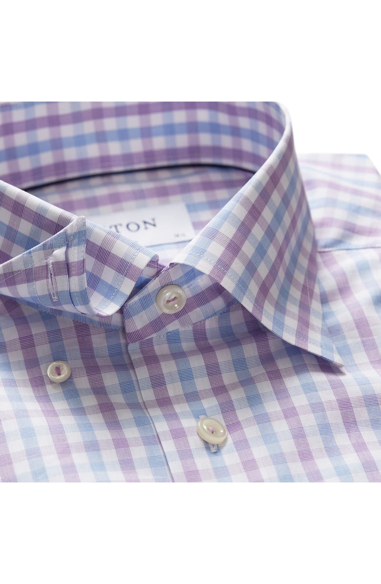 Eton Slim Fit Check Dress Shirt, Alternate, color,