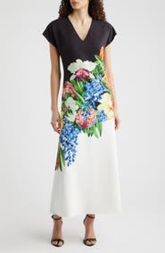 Elie Tahari The Iris Spring Meadow Dress